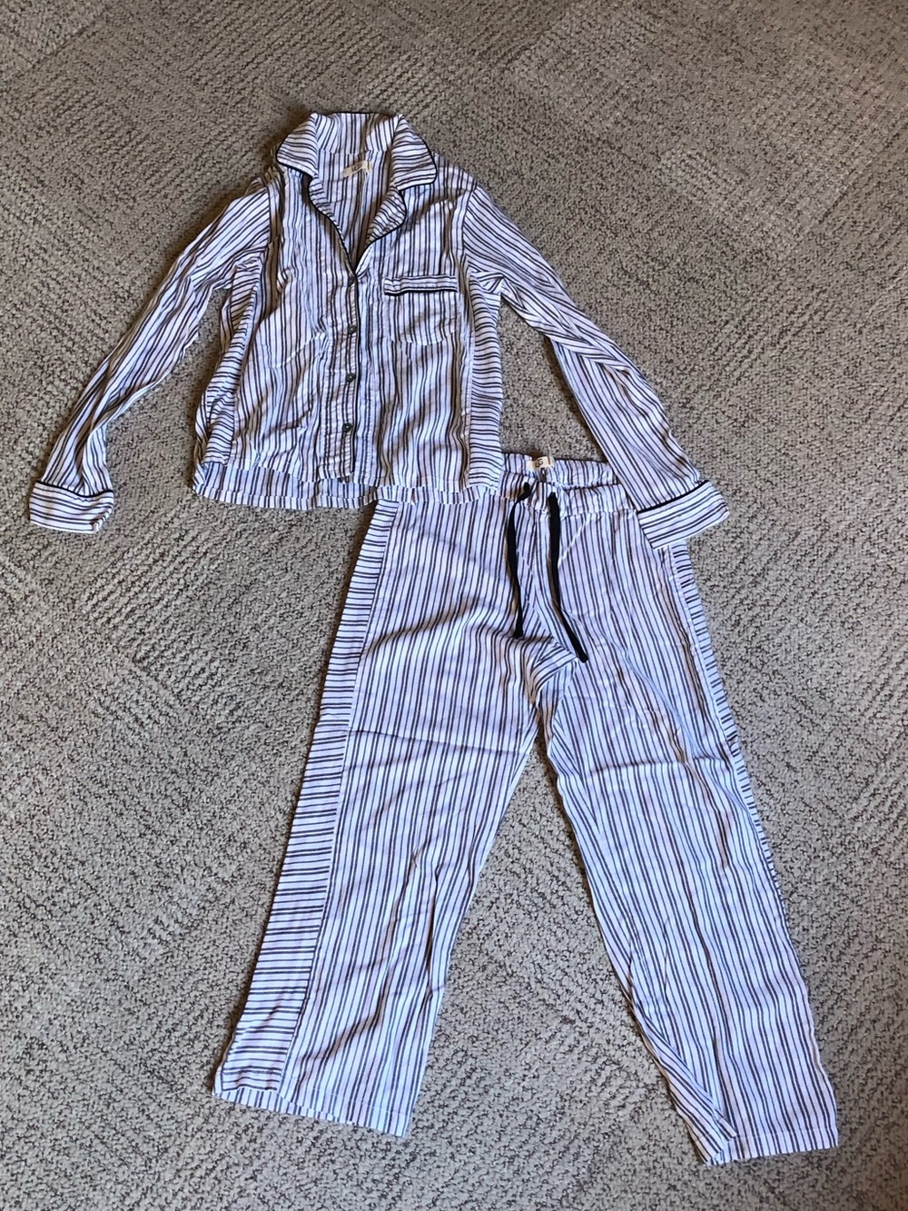 UGG Blue and White Striped Ladies Pajama Set